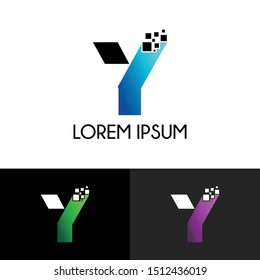 letter Y simple logo design vector