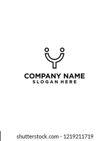 letter y smile logo design vector illustration template