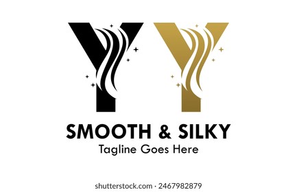 Letter y with smooth and silky design template illustration
