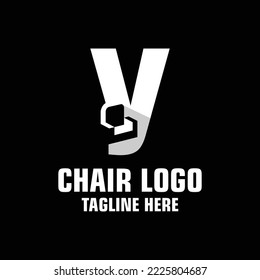 Inspiración de la plantilla de diseño de logotipo de la carta Y Sofa, Ilustración vectorial.