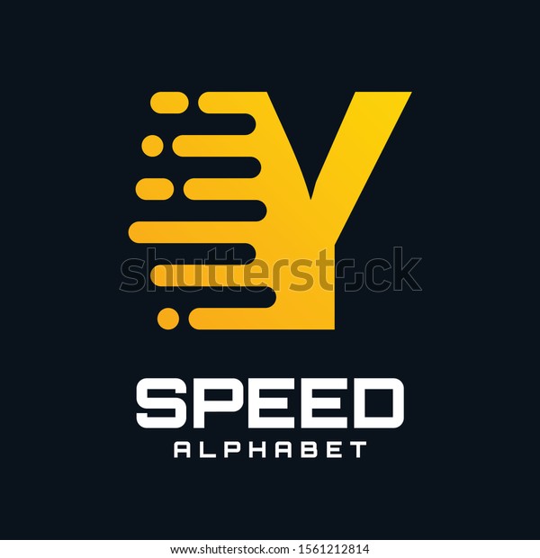 Letter Y Speed Vector Logo Design. Y\
letter font with Moving or Speed Design. Speed\
Icon.