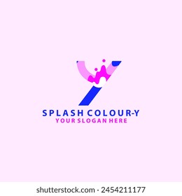 Letter Y splash initial logo