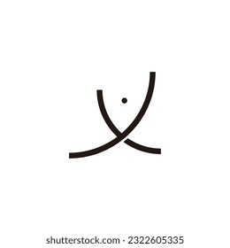 Letter y sport geometric symbol simple logo vector