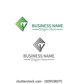 Letter Y  square logo icon concept design