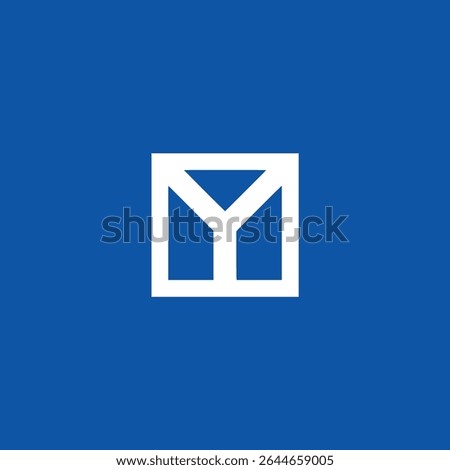 letter Y square rectangle creative agency company logo vector illustration template design