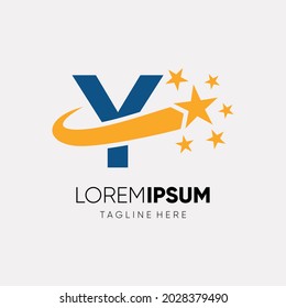 Letter Y Star Logo Design Vector Icon Graphic Illustration 