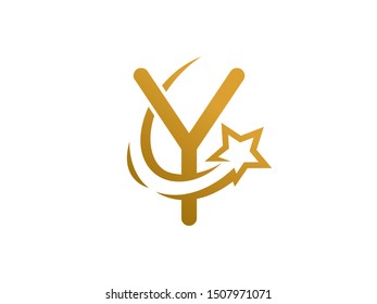 Letter Y Star logo or symbol template design