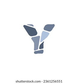 Letter Y with stone logo