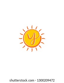 Letter Y With Sun Logo Icon 001
