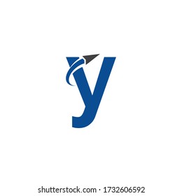 Letter y Swoosh logo design, creative letter mark suitable for company brand identity, business chart/graph logo template