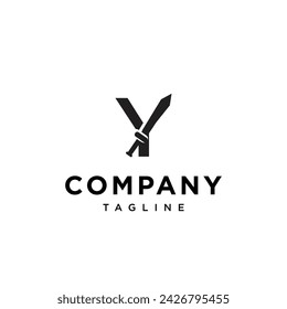 Letter Y Sword logo icon vector template.eps