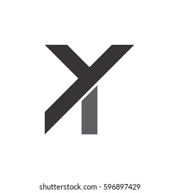letter y and t logo vector