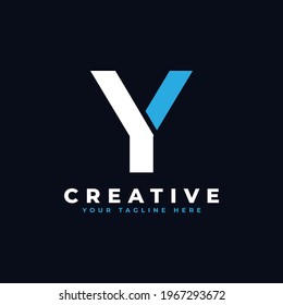 Letter Y Tech Logo. Design Vector Illustration Modern Monogram Icon.