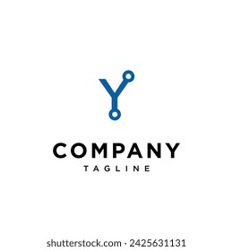 Letter Y tech logo icon vector template.eps