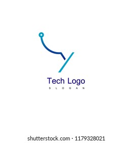 Letter Y Technology Logo