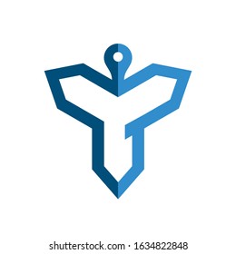 Letter Y technology logo concept