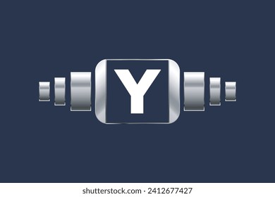 Letter Y technology logo design template