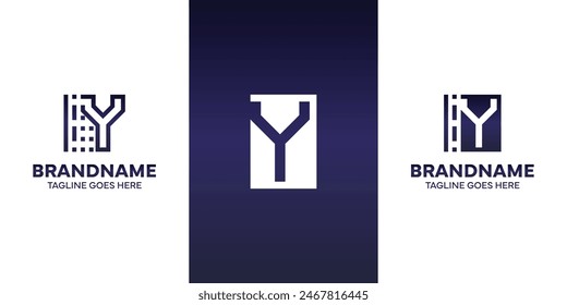 Letter Y Technology Logo, suitable for business with Y initial