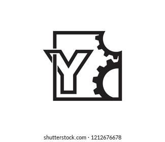 Letter Y Technology Logo Template Design Vector, Emblem, Concept Design, Creative Symbol, Icon