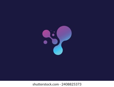 Letter Y Technology vector monogram logo design template. Letter Y molecule, Science and Bio technology Vector logo