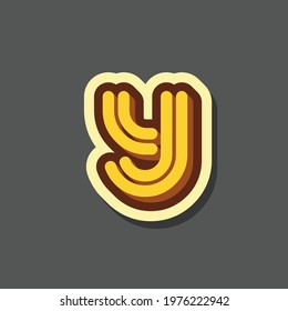 Letter Y text effect design vector