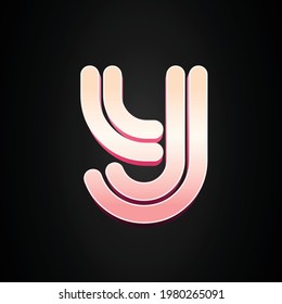 letter Y text effect design vector, Can be used for Logo.