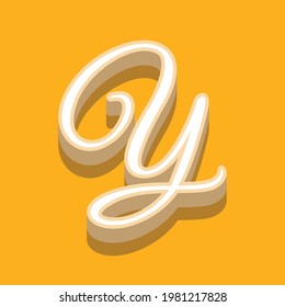 letter Y text effect design vector, Can be used for Logo.