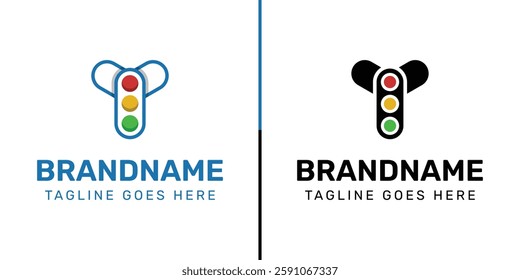 Letter Y Traffic Light Logo Set, for  in technology, navigation, transportation, or communication companies