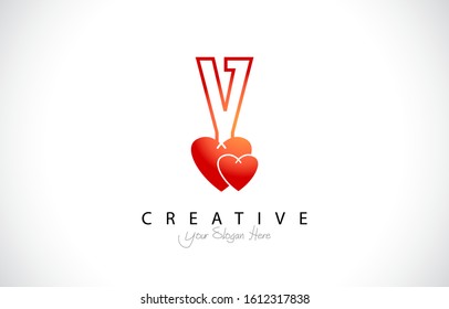 Letter Y Trendy Design Logo Concept. Creative Icon Logo with Heart Shape valentine Vector Illustration.