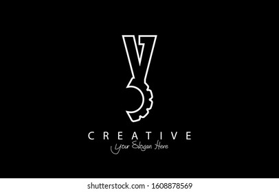 Letter Y Trendy Logo Design. Creative Letters Icon Logo Vector Illustration.