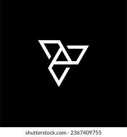 Letter Y with triangle line logo concept vector icon
