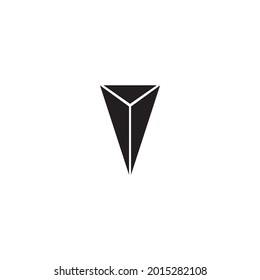 
letter Y triangle simple symbol logo vector