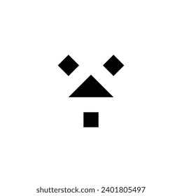 Y-Dreieck-Quadrate geometrisches Symbol, einfaches Logo, Vektorgrafik