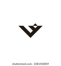 Letter y triangles geometric symbol simple logo vector