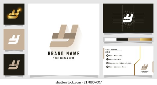 Letter y or ty monogram logo with business card design