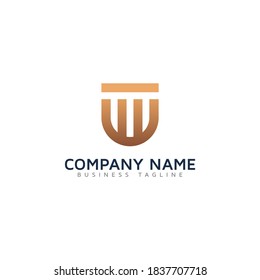 Letter Y and u Symbol logo template design