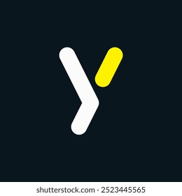 Letter Y Unique Minimal Concept Logo | Multicolor Y Letter Typography Symbol