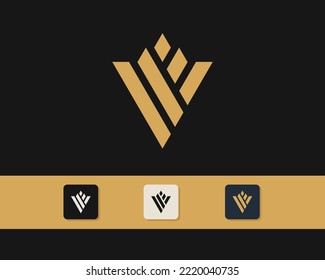 Letter Y V logo design. creative minimal monochrome monogram symbol. Universal elegant vector emblem. Premium business logotype. Graphic alphabet symbol for corporate identity