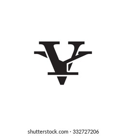 Letter Y V Monogram Logo Stock Vector (Royalty Free) 332727206 ...