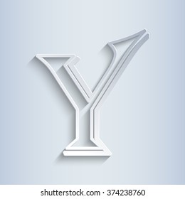 Letter Y, vector alphabet
