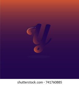 Letter Y vector design . Font style,
