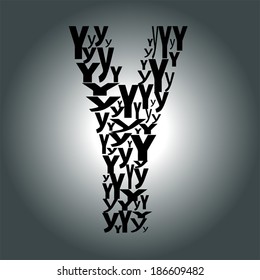 letter Y. Vector illustration