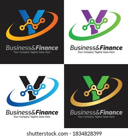 Letter Y vector logo template, Colorful Letter Y logo, Financial Company Logo, Financial Institute Advisors Logo Design Template Vector Icon