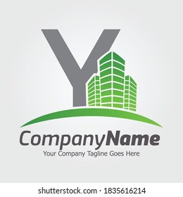 Letter Y vector logo template, Colorful Letter Y logo, Real Estate, Building and Construction Logo Design Template Vector Icon