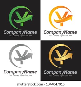 Letter Y vector logo template, Colorful Letter Y logo, Financial Company Logo, Financial Institute Advisors Logo Design Template Vector Icon