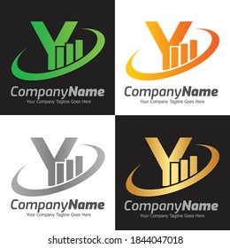 Letter Y-Vektor-Logo-Vorlage, Farbiges Letter-Y-Logo, Logo von Finanzunternehmen, Ratgeber von Finanzinstituten Logo-Design-Vorlage Vektorsymbol
