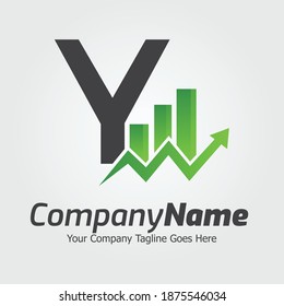 Plantilla para el logotipo del vector de la letra Y, logotipo de la letra colorida Y, logotipo de la empresa financiera, icono de la plantilla de diseño de los asesores del Instituto Financiero