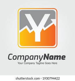 Letter Y vector logo template, Colorful Letter Y logo, Financial Company Logo, Financial Institute Advisors Logo Design Template Vector Icon