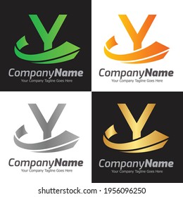 Letter Y vector logo template, Colorful Letter Y logo, Financial Company Logo, Financial Institute Advisors Logo Design Template Vector Icon