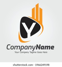 Letter Y vector logo template, Colorful Letter Y logo, Real Estate, Building and Construction Logo Design Template Vector Icon
